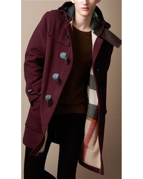 burberry double-faced wool duffle coat|burberry duffle coat vintage.